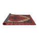 Sideview of Traditional Dark Almond Brown Medallion Rug, tr4616