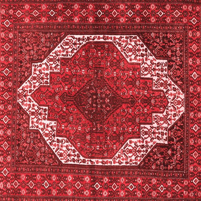 Machine Washable Medallion Red Traditional Rug, wshtr4616red