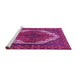 Sideview of Machine Washable Medallion Pink Traditional Rug, wshtr4616pnk