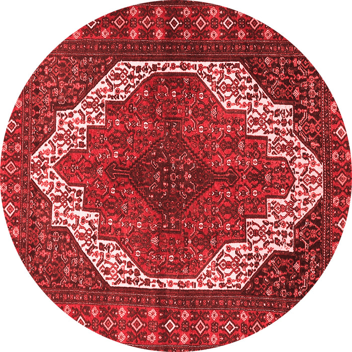 Machine Washable Medallion Red Traditional Rug, wshtr4616red