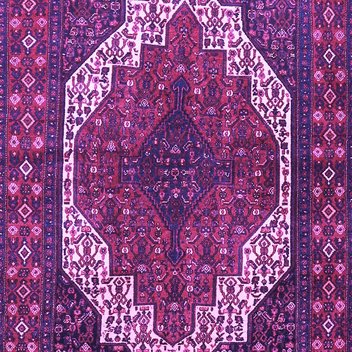 Machine Washable Medallion Purple Traditional Area Rugs, wshtr4616pur