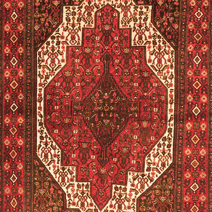 Serging Thickness of Machine Washable Medallion Orange Traditional Area Rugs, wshtr4616org