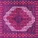 Square Medallion Pink Traditional Rug, tr4616pnk