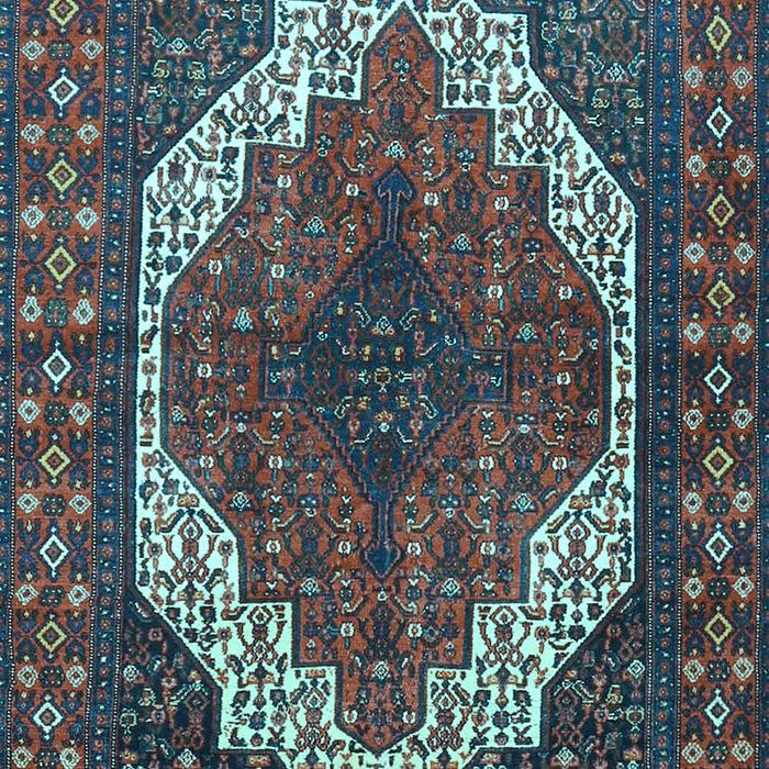 Medallion Light Blue Traditional Rug, tr4616lblu