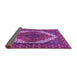 Sideview of Medallion Purple Traditional Rug, tr4616pur