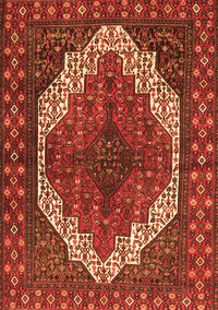 Medallion Orange Traditional Rug, tr4616org