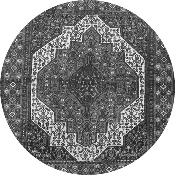 Square Medallion Gray Traditional Rug, tr4616gry