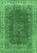 Medallion Emerald Green Traditional Rug, tr4617emgrn