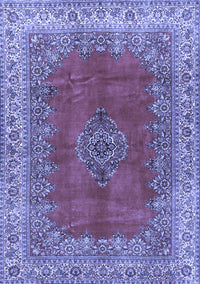 Medallion Blue Traditional Rug, tr4617blu