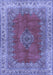 Medallion Blue Traditional Rug, tr4617blu