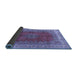 Sideview of Medallion Blue Traditional Rug, tr4617blu