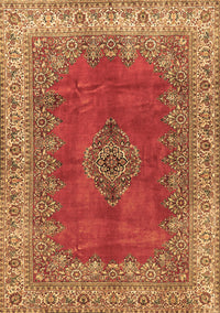 Medallion Brown Traditional Rug, tr4617brn