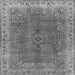 Serging Thickness of Medallion Gray Traditional Rug, tr4617gry