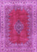 Medallion Purple Traditional Rug, tr4617pur