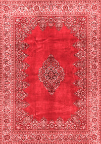 Medallion Red Traditional Rug, tr4617red