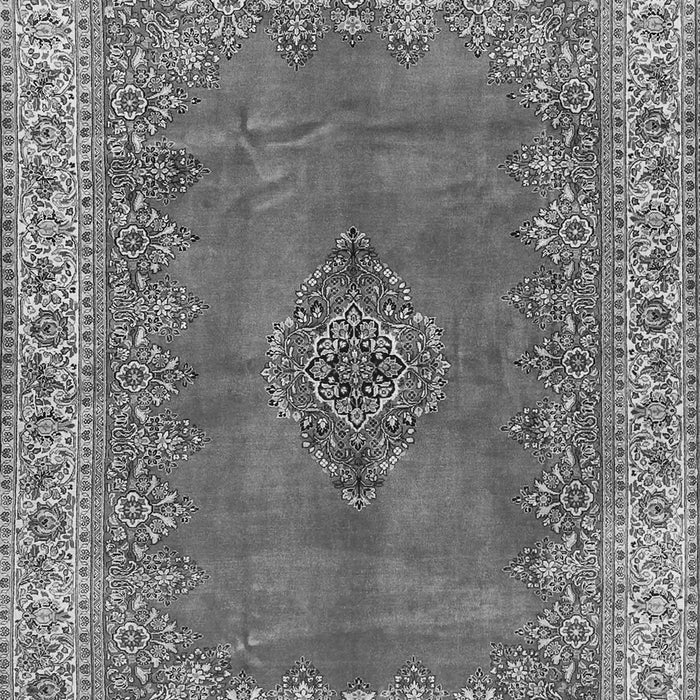 Serging Thickness of Machine Washable Medallion Gray Traditional Rug, wshtr4617gry