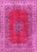 Medallion Pink Traditional Rug, tr4617pnk