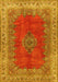 Medallion Yellow Traditional Rug, tr4617yw