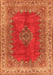 Medallion Orange Traditional Rug, tr4617org