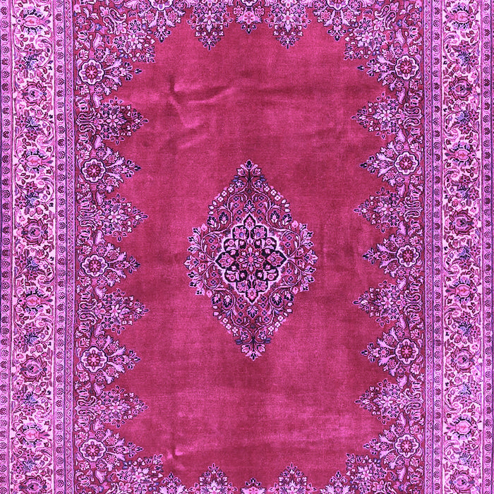 Machine Washable Medallion Purple Traditional Area Rugs, wshtr4617pur