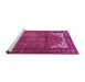 Sideview of Machine Washable Persian Pink Traditional Rug, wshtr4618pnk