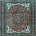 Square Persian Light Blue Traditional Rug, tr4618lblu