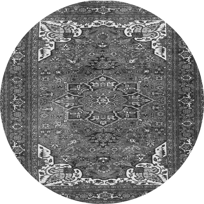 Square Persian Gray Traditional Rug, tr4618gry