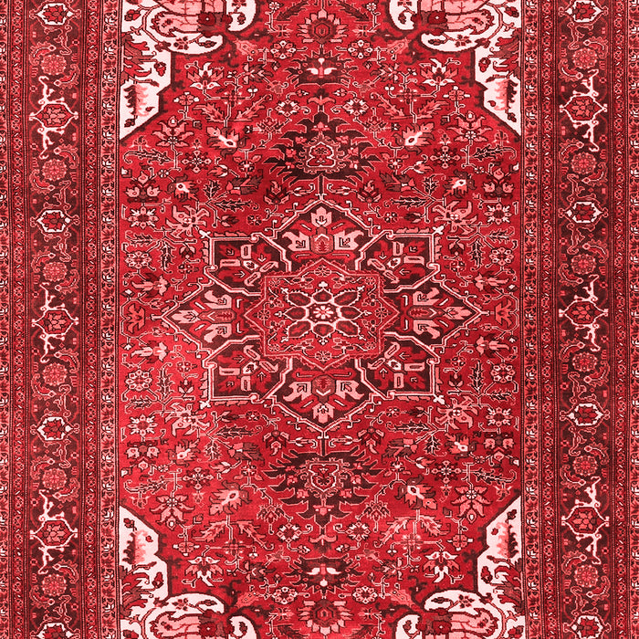 Machine Washable Persian Red Traditional Rug, wshtr4618red