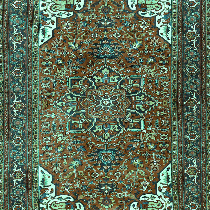 Machine Washable Persian Turquoise Traditional Area Rugs, wshtr4618turq