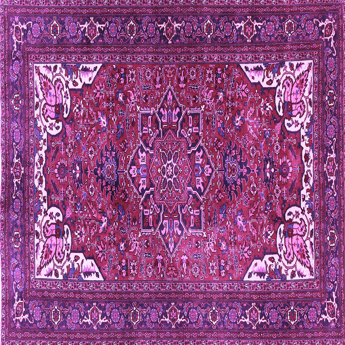 Square Persian Purple Traditional Rug, tr4618pur