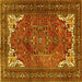 Square Persian Yellow Traditional Rug, tr4618yw