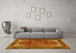 Machine Washable Persian Yellow Traditional Rug in a Living Room, wshtr4618yw