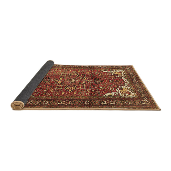Sideview of Persian Brown Traditional Rug, tr4618brn