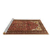 Sideview of Machine Washable Persian Brown Traditional Rug, wshtr4618brn