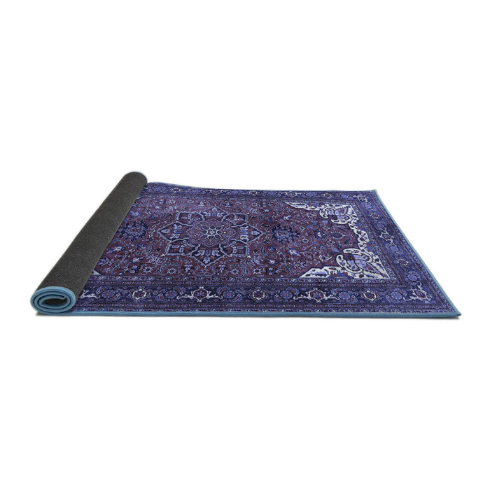 Sideview of Persian Blue Traditional Rug, tr4618blu
