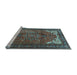 Sideview of Machine Washable Persian Light Blue Traditional Rug, wshtr4618lblu