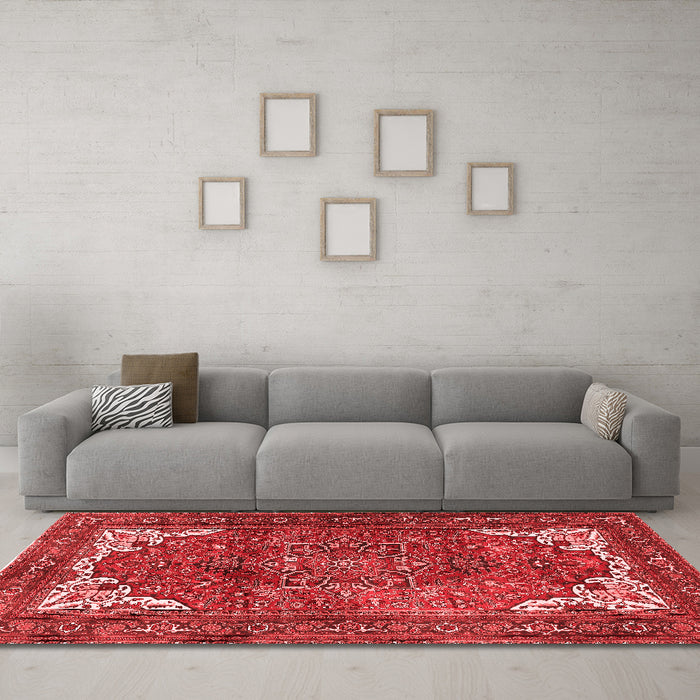 Traditional Red Washable Rugs