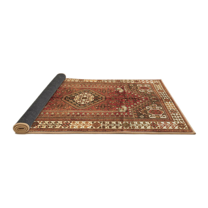 Sideview of Persian Brown Traditional Rug, tr4619brn