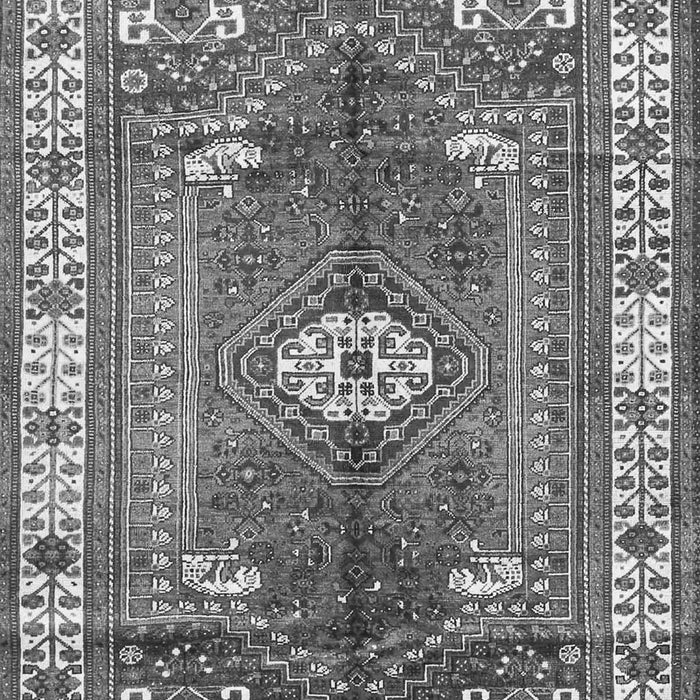 Serging Thickness of Machine Washable Persian Gray Traditional Rug, wshtr4619gry