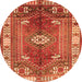 Square Persian Orange Traditional Rug, tr4619org