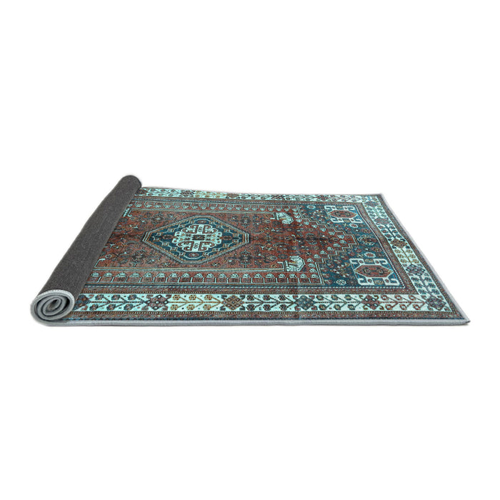 Sideview of Persian Light Blue Traditional Rug, tr4619lblu