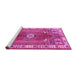 Sideview of Machine Washable Persian Pink Traditional Rug, wshtr4619pnk