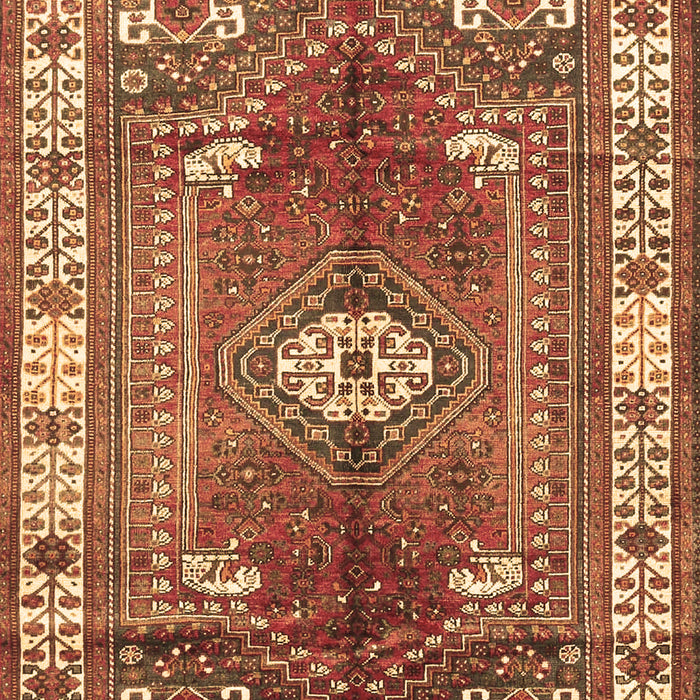 Machine Washable Persian Brown Traditional Rug, wshtr4619brn
