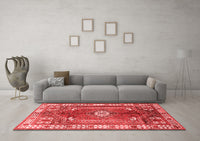 Machine Washable Persian Red Traditional Rug, wshtr4619red