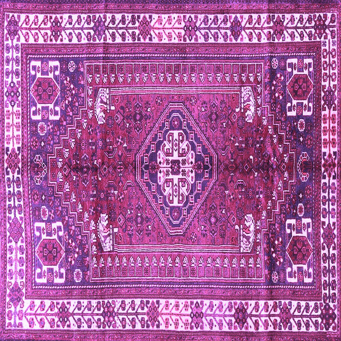 Square Machine Washable Persian Purple Traditional Area Rugs, wshtr4619pur