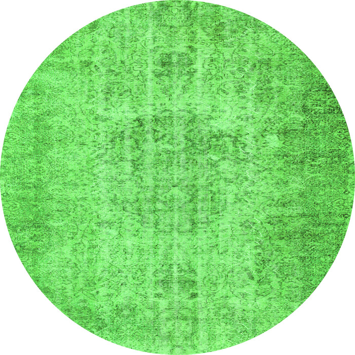 Square Persian Green Traditional Rug, tr461grn