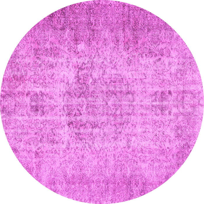 Round Persian Pink Traditional Rug, tr461pnk