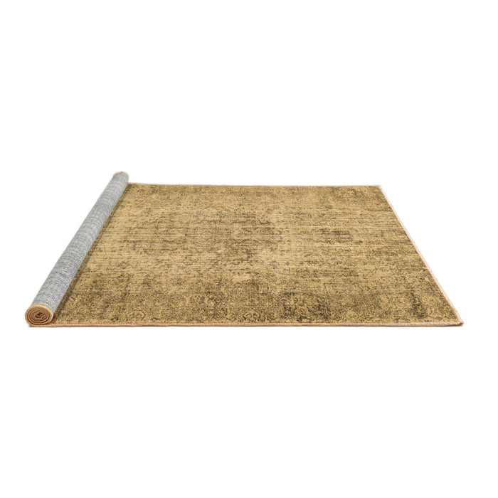 Sideview of Machine Washable Persian Brown Traditional Rug, wshtr461brn