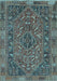 Machine Washable Persian Light Blue Traditional Rug, wshtr4620lblu