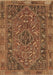 Machine Washable Persian Brown Traditional Rug, wshtr4620brn